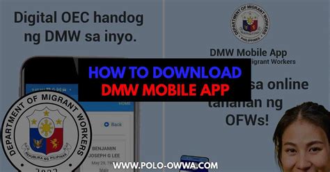 DMW Mobile App Download and Get OEC Online .